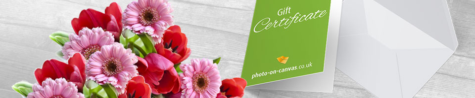 photo on canvas gift certificate